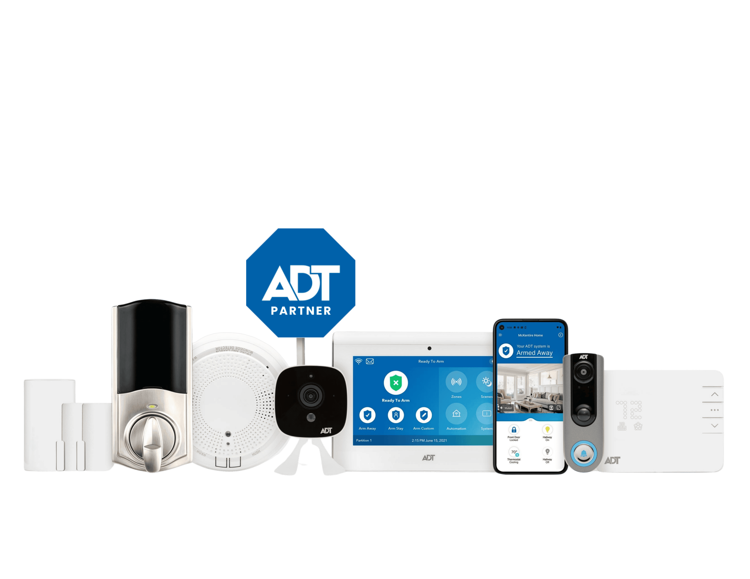 Example ADT smart home security equipment