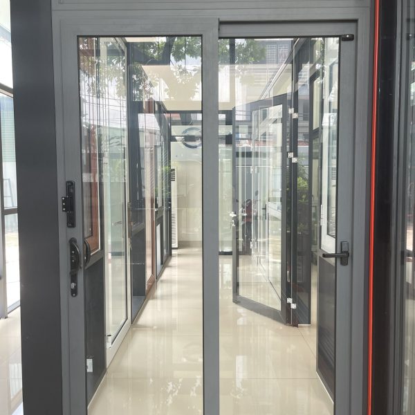 Cửa lùa nhôm kính 2 cánh