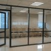 cửa kính cường lực khung sắt