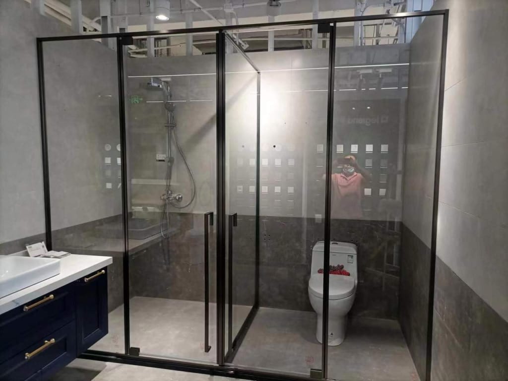 phòng tắm kính 2 cánh luxury