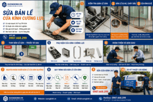 Dịch vụ sửa bản lề cửa kính cường lực
