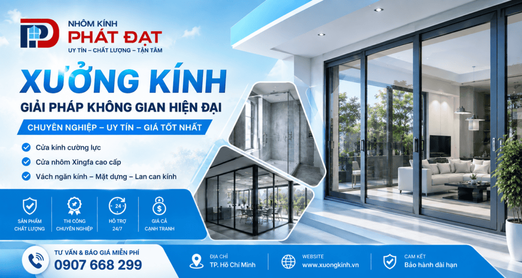 nhôm kính phát đạt xưởng kính