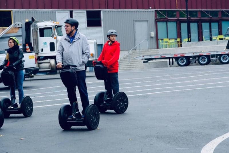 picture of someone on a segway