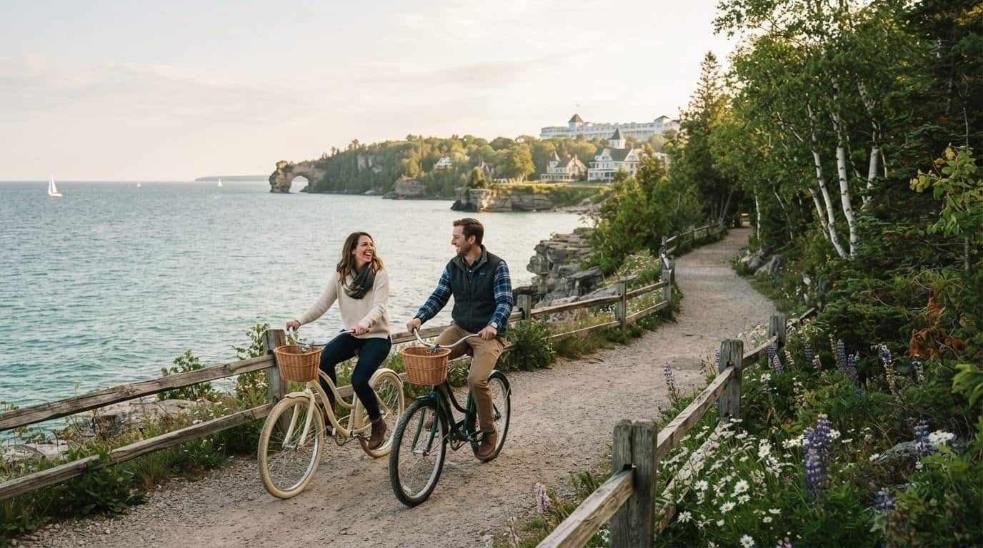 Surprise anniversary trip ideas in Michigan for a Mackinac Island escape