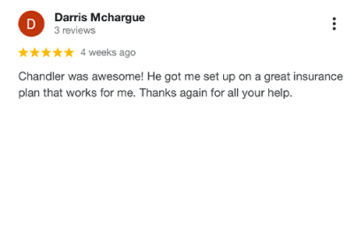 Chandler, google review, client feedback