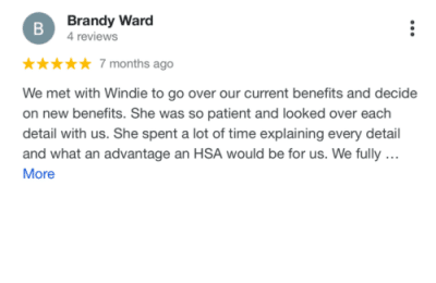Windie, google review, client feedback