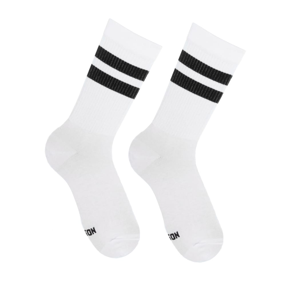 White Warm Essential (black stripes) шкарпетки NOSKAR