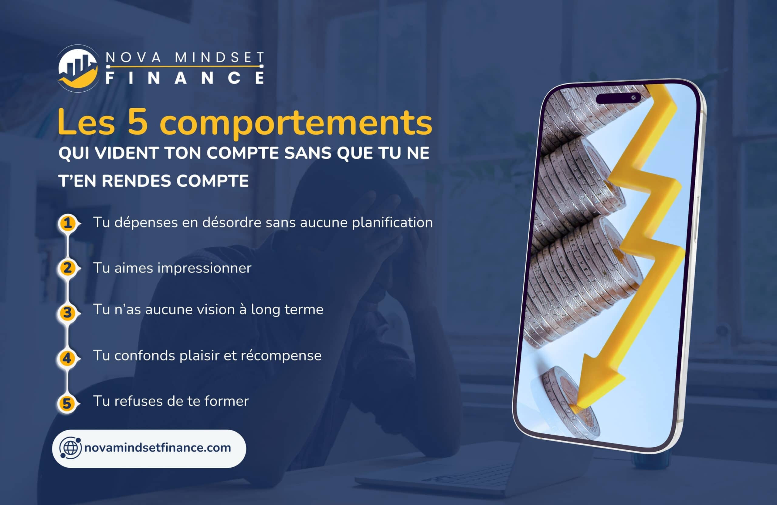 Les 5 comportements qui vident ton compte sans que tu ne t’en rendes compte - Nova Mindset Finance