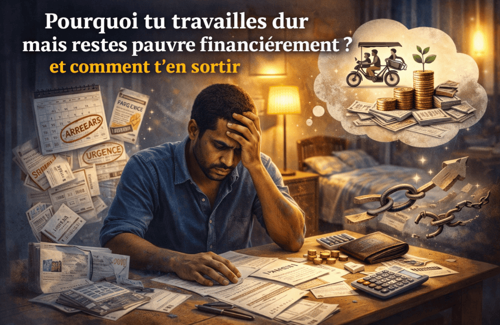 Pourquoi tu travailles dur mais restes pauvre financièrement  et comment t’en sortir - Nova Mindset Finance