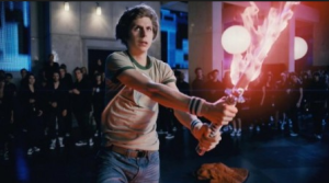 Scott arms himself for battle. 
