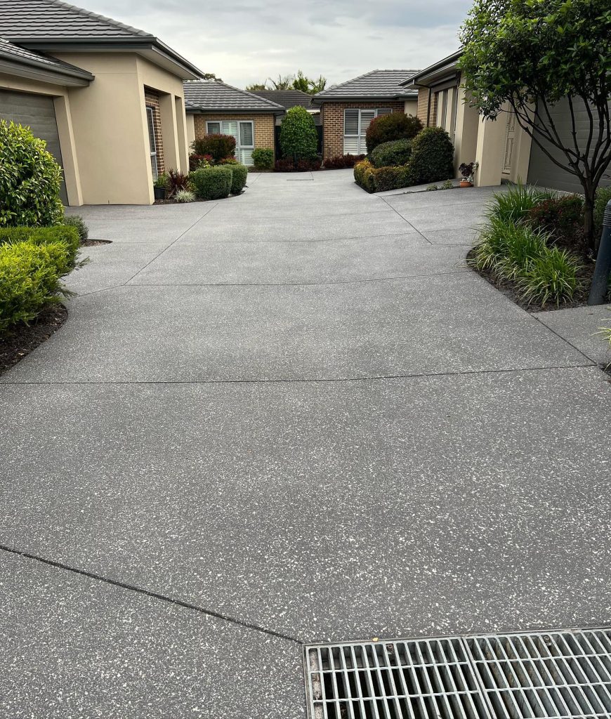Concrete driveway resurfacing Mount Martha – finished residential driveway with sealed non-slip coating