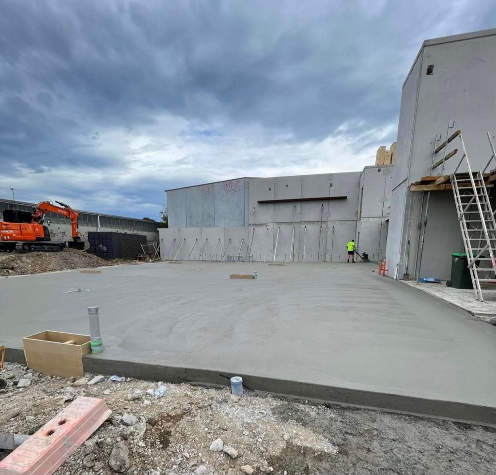 Concrete works at a childcare centre in Cheltenham