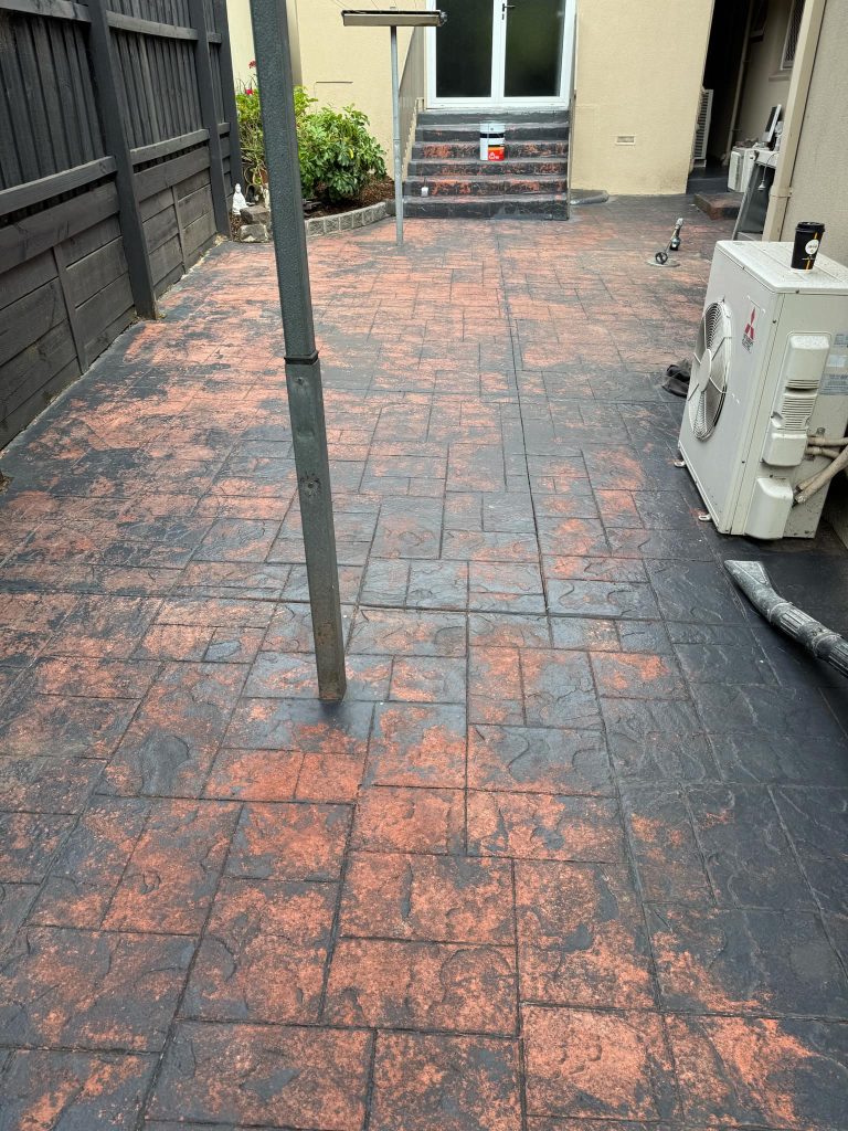 failed concrete sealer peeling worn surface melbourne