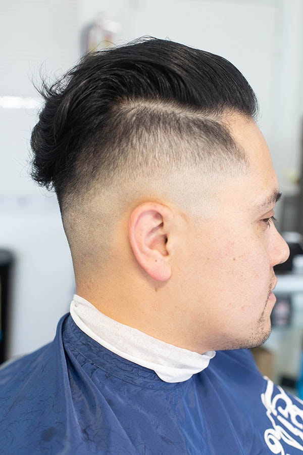 Fade haircut done at New York Barbershop in Gardena, CA