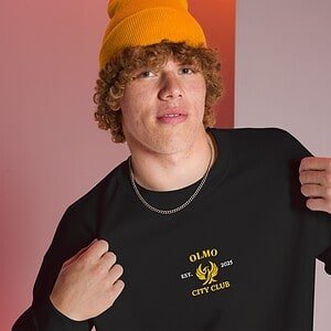 Sweat col rond City Club OLMO lux - Brodé or
