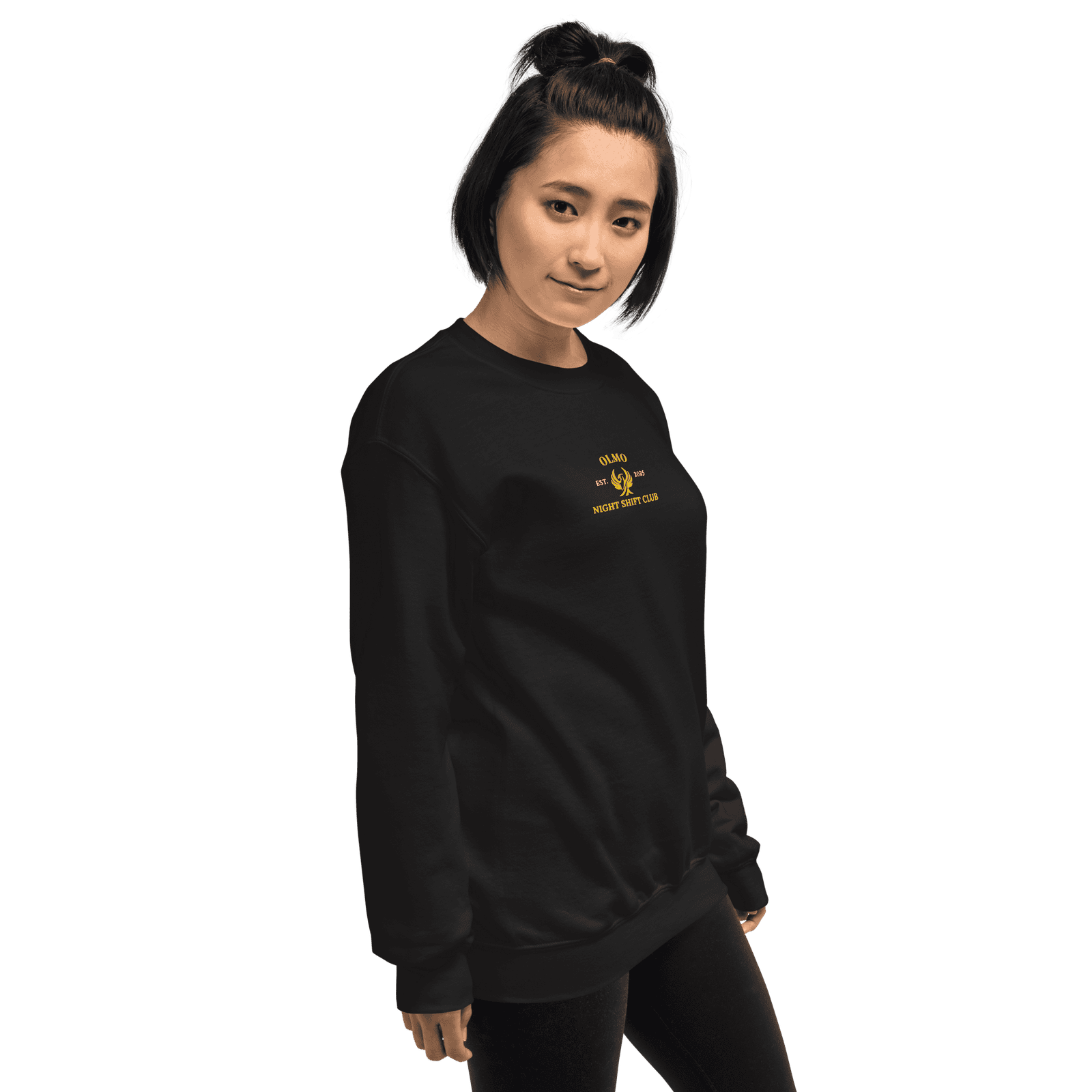 Sweat col rond Night Shift Club OLMO lux - Brodé or – Image 6