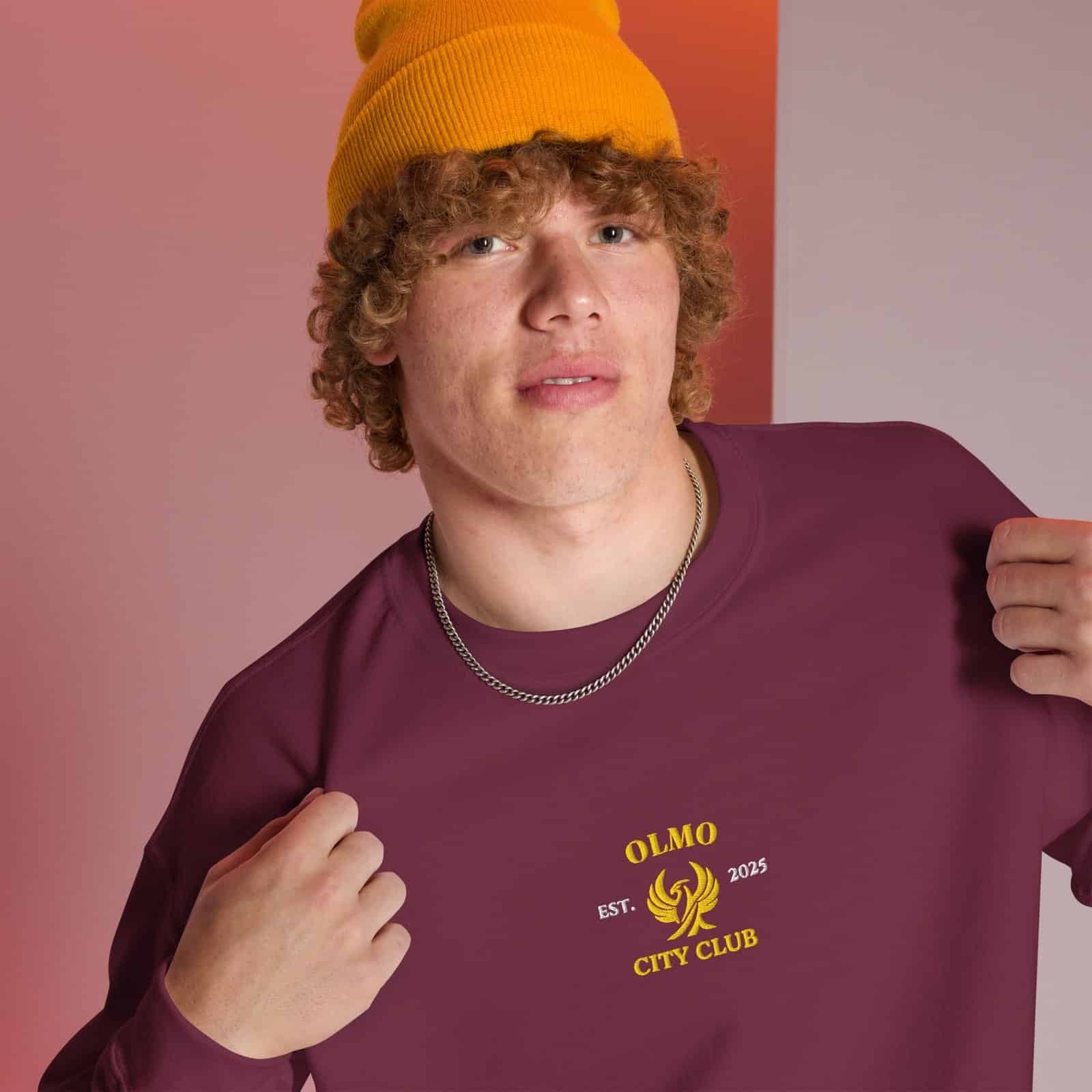 Sweat col rond City Club OLMO lux - Brodé or – Image 29