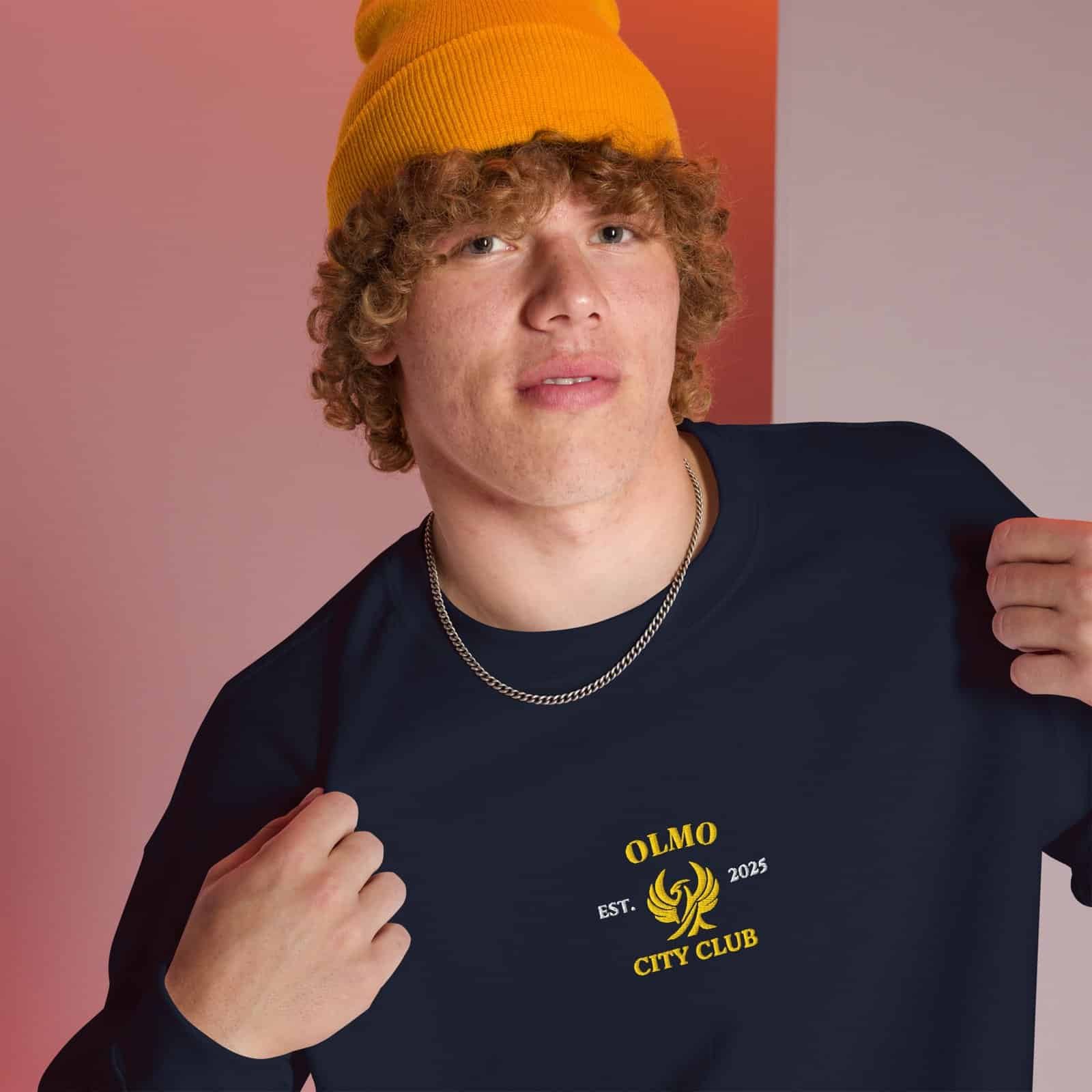 Sweat col rond City Club OLMO lux - Brodé or – Image 26