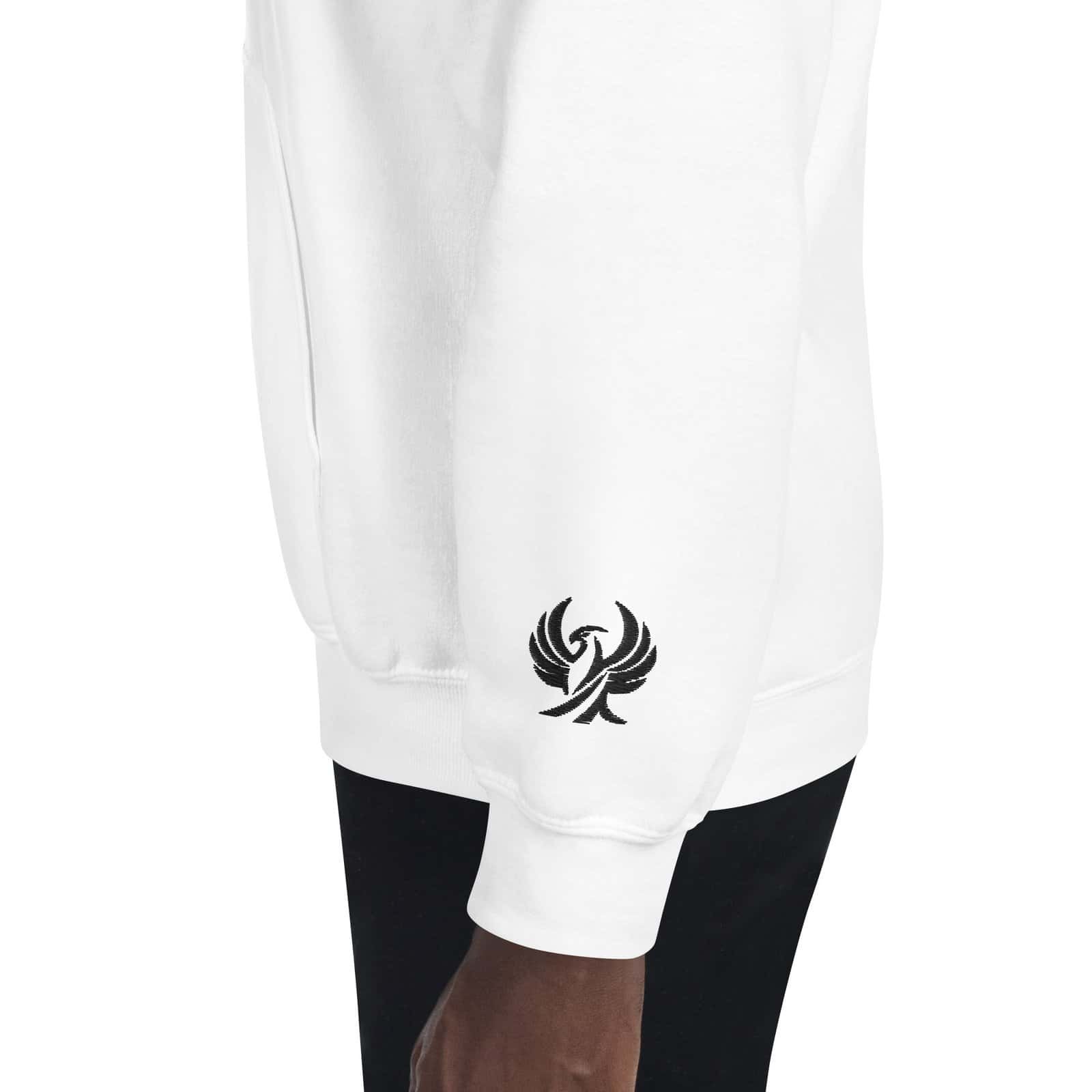 Sweat à capuche blanc brodé City club, style urbain et élégant.