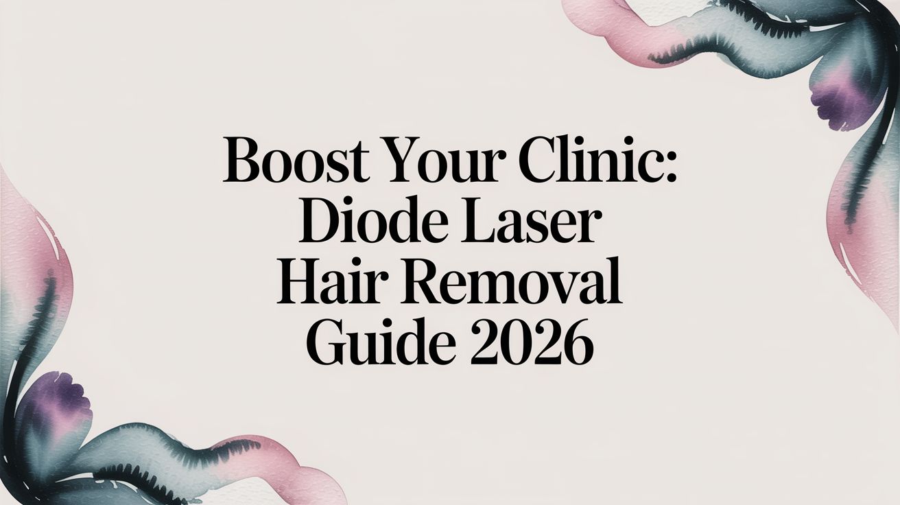 Dispositivo de depilação a laser de díodo para clínicas, promovendo soluções de pele suave.