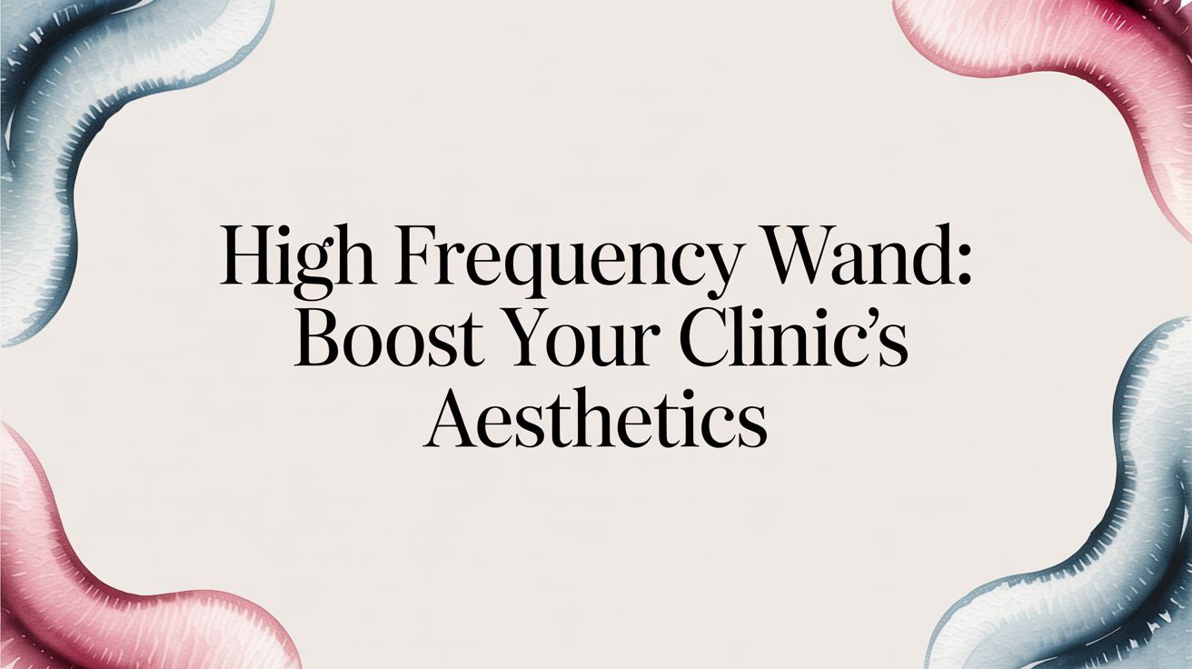 Varinha de alta frequência utilizada em clínicas de estética para rejuvenescimento da pele e tratamento do acne.