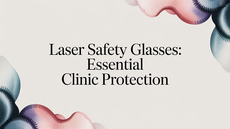 Óculos de segurança laser para proteção e segurança clínica durante os procedimentos laser.