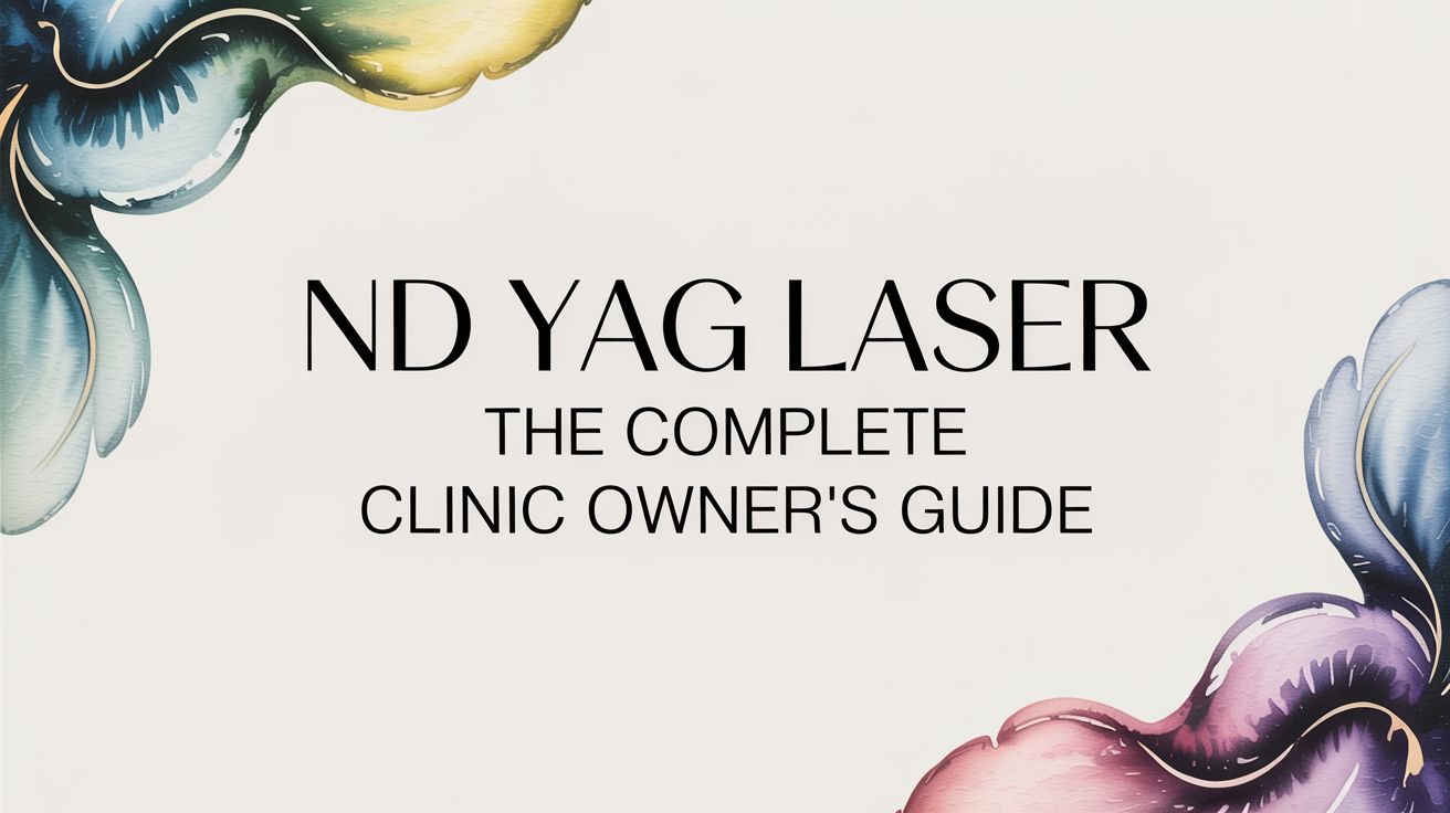 Dispositivo laser ND YAG utilizado em tratamentos estéticos e médicos na Omega Lasers.