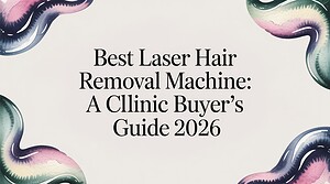 Aparelho moderno de depilação a laser utilizado em clínicas para uma redução eficaz do pêlo.