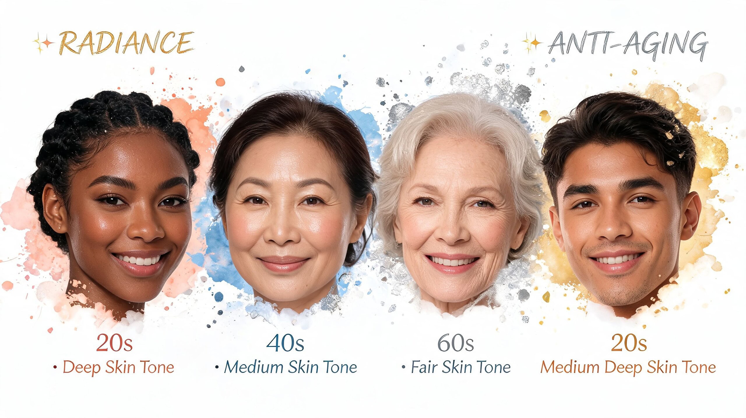 High-quality image of diverse women receiving Black Diamond Facial treatment for skin rejuvenation.