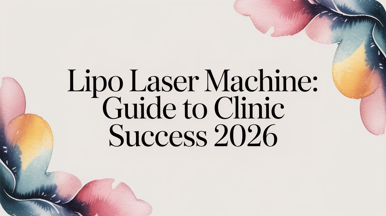 Aparelho de laser lipolítico utilizado em tratamentos de contorno corporal e redução de gordura.