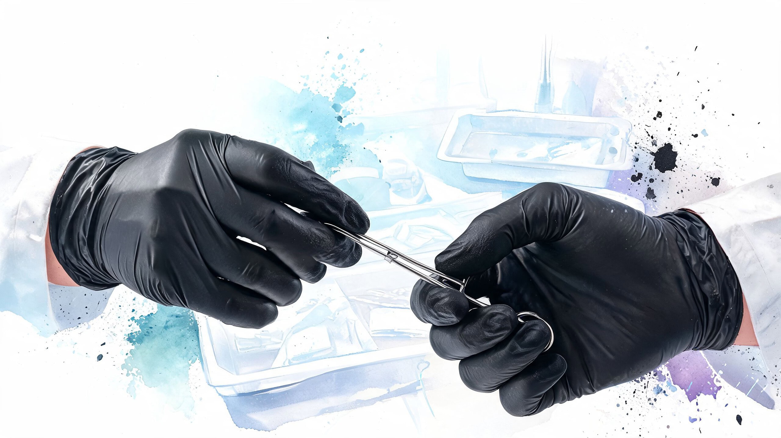 High-quality black nitrile gloves for aesthetic and medical procedures. Durable, latex-free, and ide.