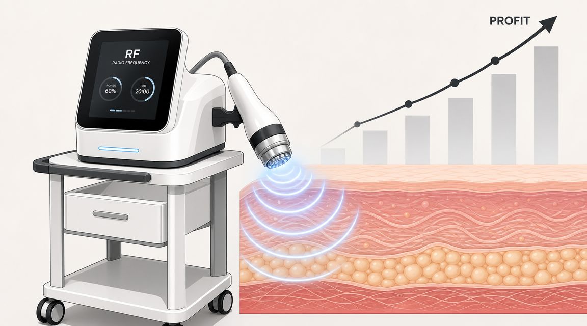 Aparelho de terapia a laser para rejuvenescimento e reafirmação da pele.