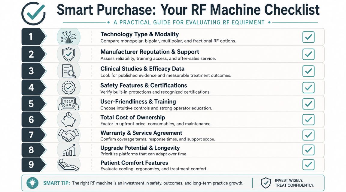 Aparelho de tratamento cutâneo por RF para soluções eficazes de rejuvenescimento e depilação.