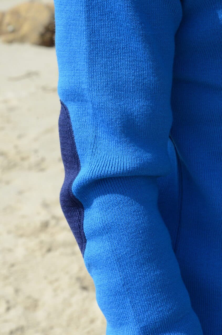 Pull marin homme bleu electric – JOHN – Fabriqué en France – Bicolore bleu electric & bleu marine – Image 3