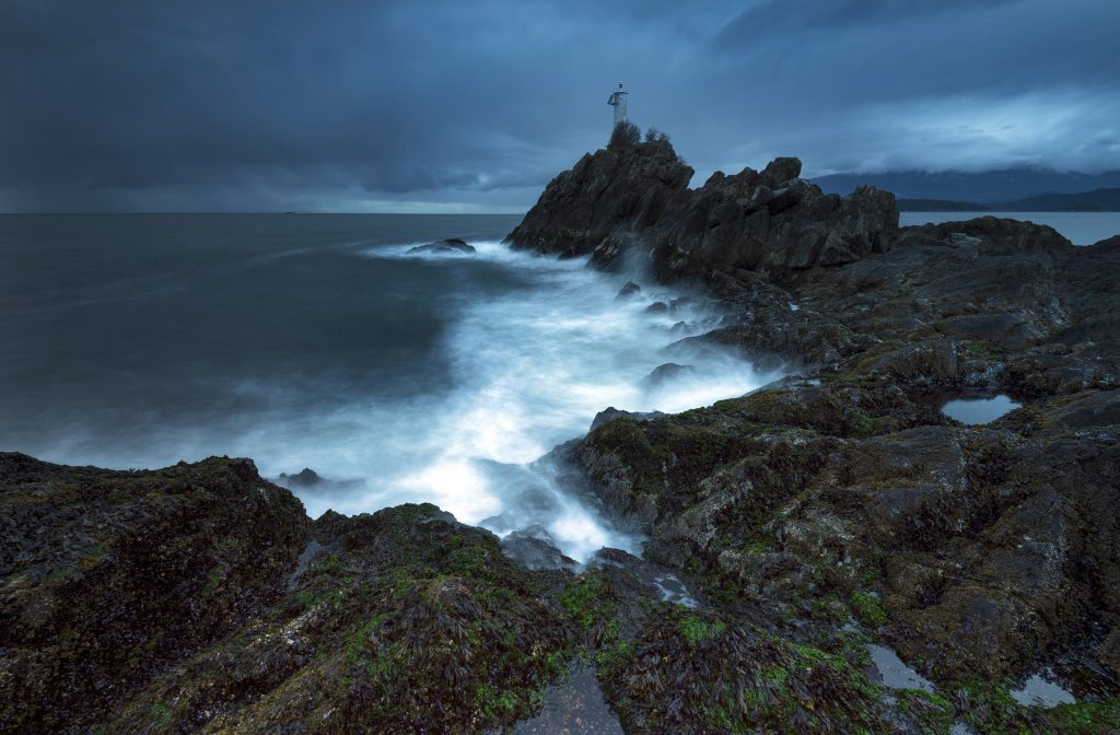 Cape Roger Curtis, Bowen Island on a stormy night
