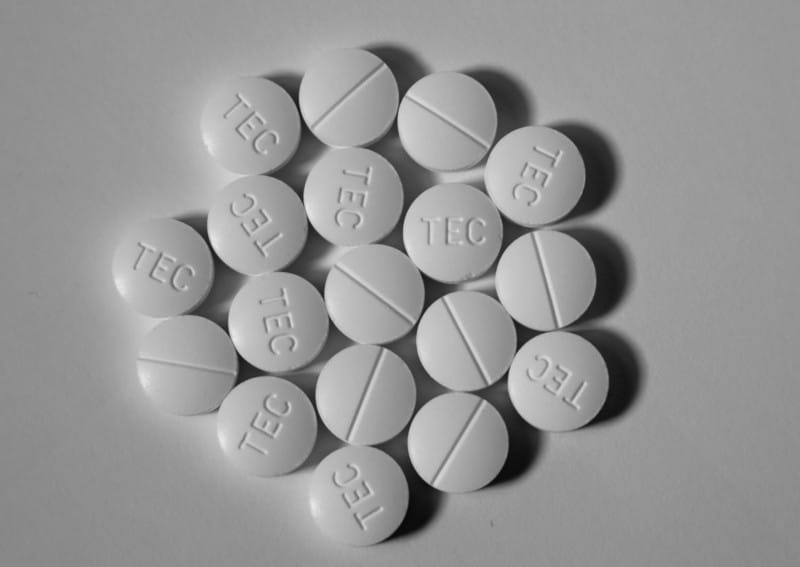 Drugs on table