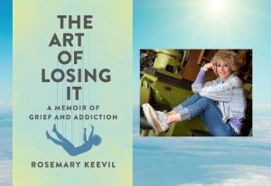 Book cover - Subtitle A memoir of Grief and Addiction. Picture of a woman with blond hair, light colored shirt and jeans.