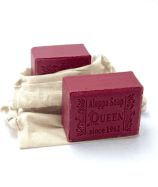 Original Alepposeife Damaskus-Rose 2 Seifen im Geschenksäckchen (2,38€/100g)