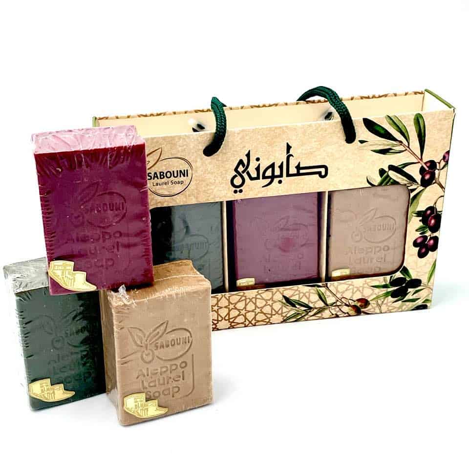 Angebot -20%: Sabouni Deluxe Alepposeifen-Geschenkbox mit 3 verschiedenen Duft-Seifen (3,00€/100g)