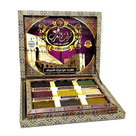 - 30%: Alepposeifen-Geschenkbox Sabouni "Deluxe" mit 9 verschiedenen Duft-Seifen (2,50€/100g)