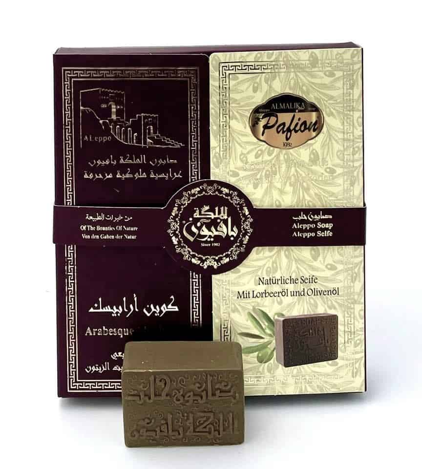 Angebot -20%: Alepposeife mit Duft "Arabesque" 6 Stück Geschenkbox (3,06€/100g)