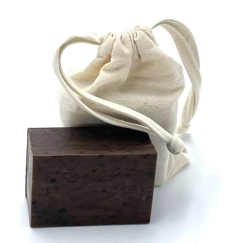 Alepposeife Deluxe von Sabouni im Geschenksäckchen - Amber, Oud, Patchouli & Musk 150g (5,26€/100g)
