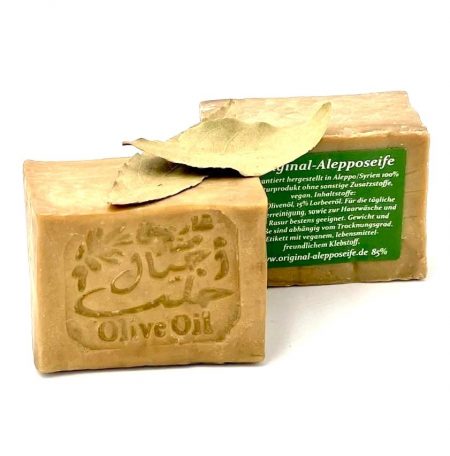 Alepposeife AJ15 - lange Reifezeit, über 6 Jahre - 85% Olivenöl/15% Lorbeeröl