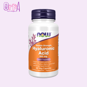 NOW Double Strength Hyaluronic Acid 100 mg - 60 Capsules
