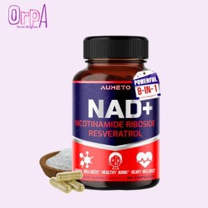 AUMETO NAD+ Supplement with Nicotinamide Riboside NR Resveratrol Quercetin 90 count