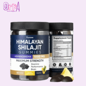Purawex Himalayan Shilajit Gummies + Ashwagandha 1000 mg Maximum Strength - 60 Capsules