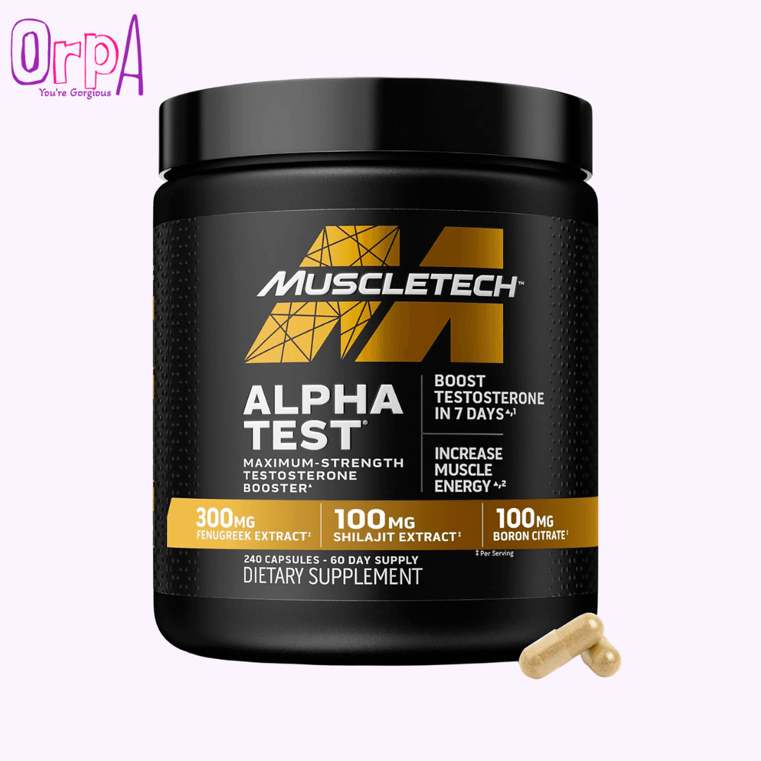 MuscleTech AlphaTest® Testosterone Booster For Men - 240 Capsules