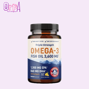 Triple Strength Omega 3 Fish Oil 3600 mg by MAV Nutrition _ EPA & DHA _ Over 2100mg Omega-3 Fatty Acids _ 1300mg EPA + 860mg DHA _ Best Essential Fatty Acids _ Premium Wild Caught & Burpless Fish Oil _ 120 Ct