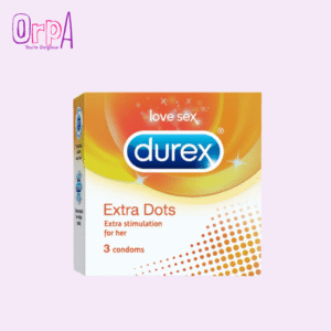 Durex Extra Dots Condoms - 3 Count Ribbed for Extra Stimulation
