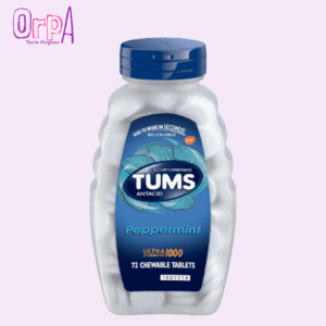 TUMS Ultra Strength Chewable Antacid Tablets for Heartburn Relief Peppermint - 72 Count